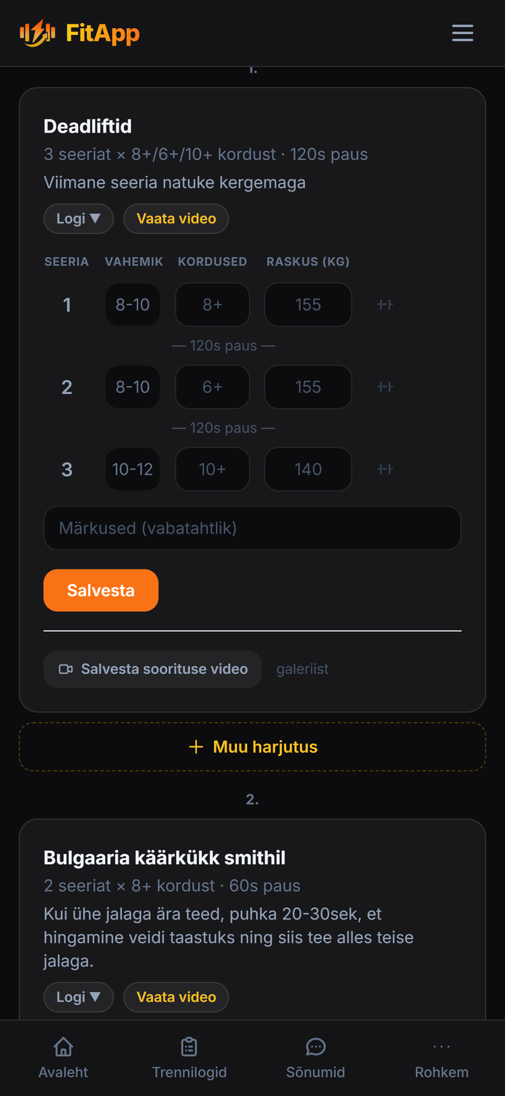 Trenni logimine ja taimerid
